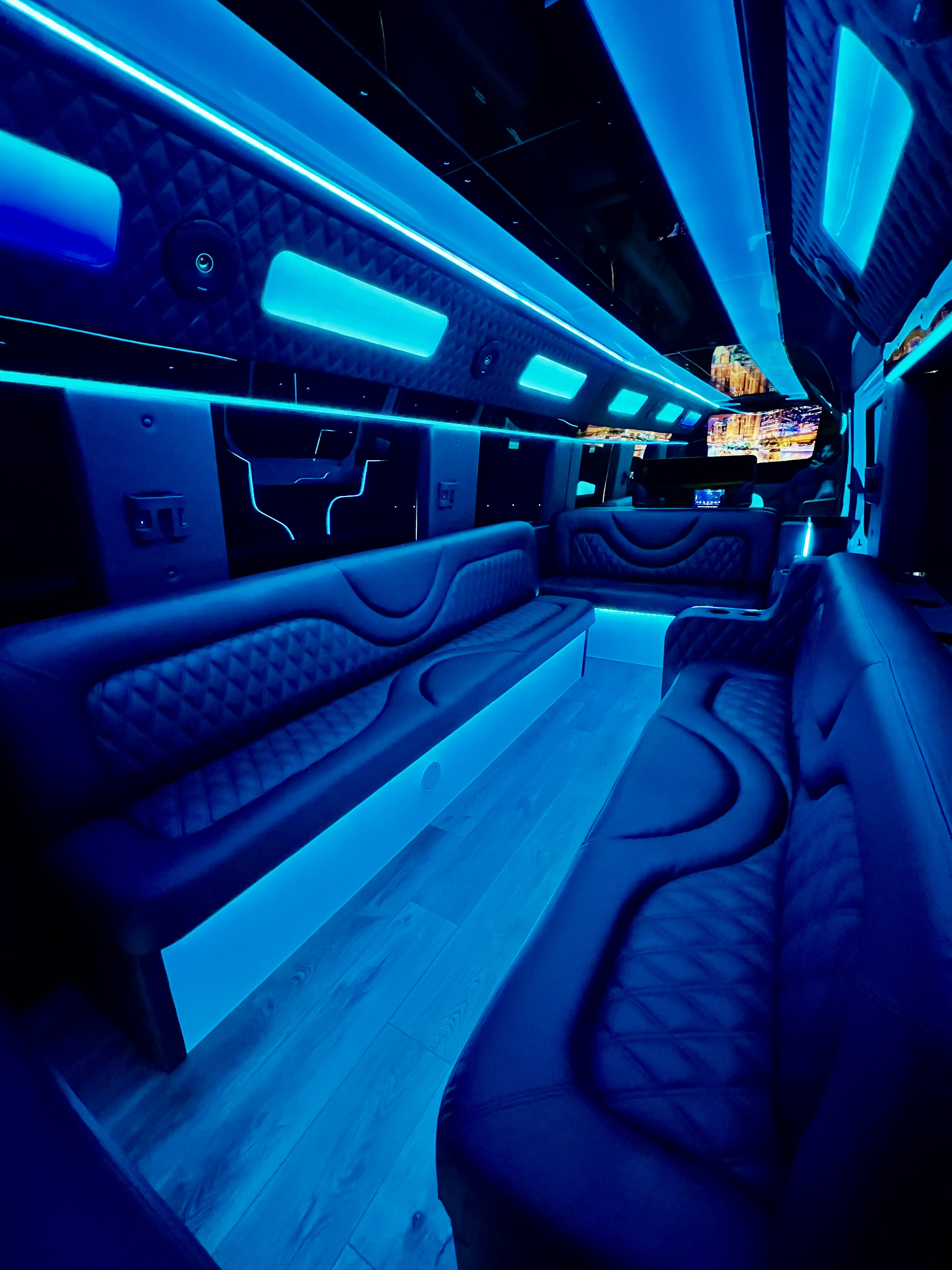 Luxury party bus interior